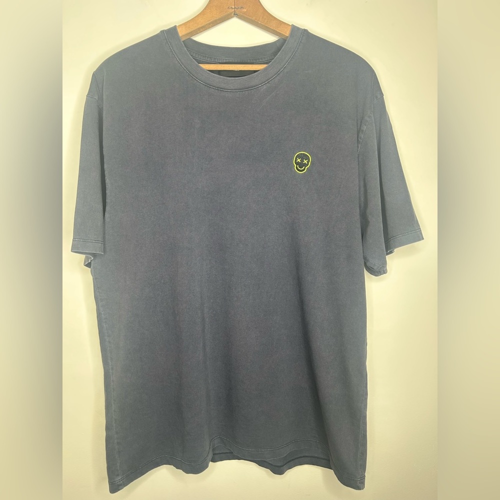 The Kooples Paris Charcoal 100% Cotton T-Shirt Size L Thick Soft